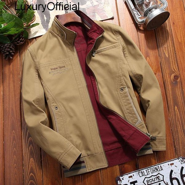 

men's casual shirts autumn winter double-sided jacket stand collar middle-aged military, White;black