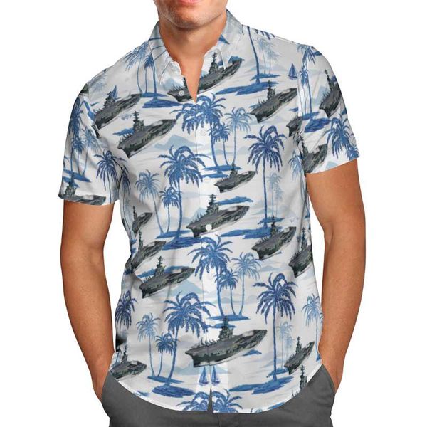 

men's casual shirts warship 3d printed breathable hawaiian beach shirt summer fashion short sleeve lapel streetwear oversized 5xl ropa, White;black