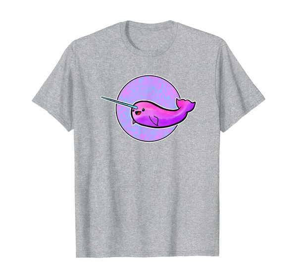 

retro rad super cute 80s narwhal by turbo volcano t-shirt, White;black