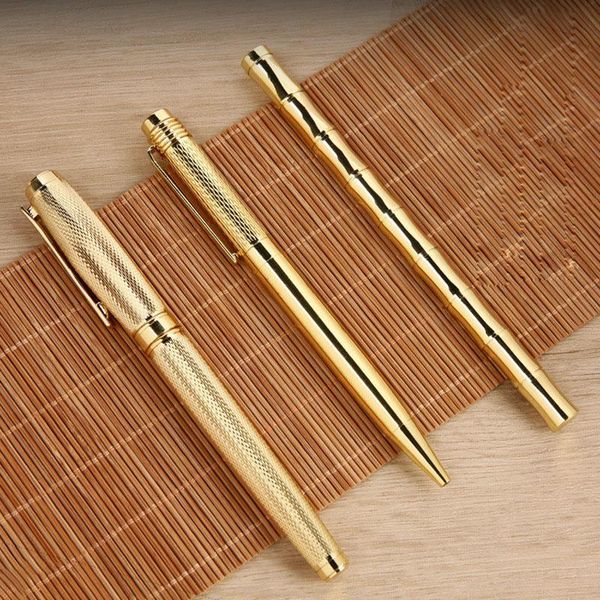 

ballpoint pens 20 pcs/lot brass metal pen cute business ball signature office school writing supplies gift, Blue;orange