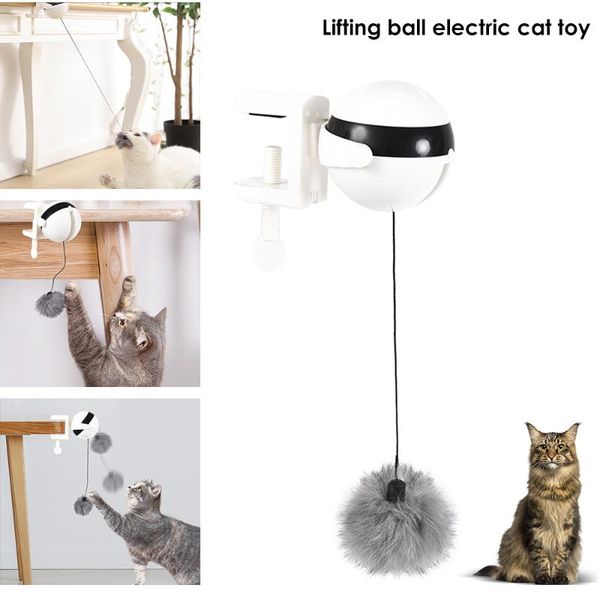 

cat toys electric automatic lifting ball interactive pet supply puzzle smart teaser with wire a toy gifts