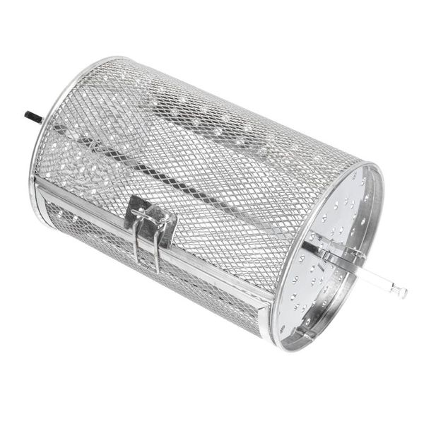 

tools & accessories 1set practical grilled cage stainless steel rolling grill basket rust-proof baking
