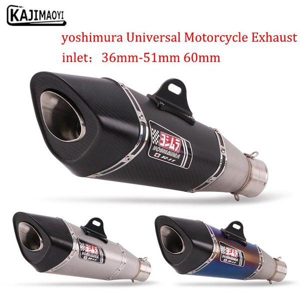 

yoshimura universal motorcycle exhaust pipe inlet 36mm 51mm 60mm escape modified muffler for ninja250 ninja400 cbr954 cbr1000rr system