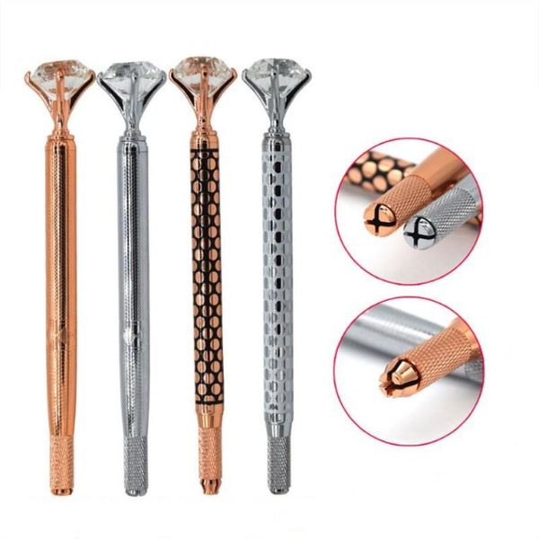 

tattoo guns kits eyebrow manual pen microblading machine for permanent makeup 3d lip embroidery munsu tebori with crystal diamond