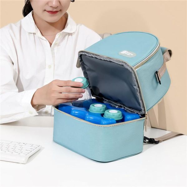 

diaper bags 2-layer mommy mini backpack baby milk bottle storage bag infant nappy changing travel mom