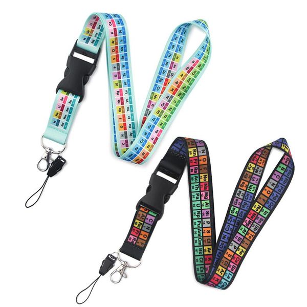 

cell phone straps & charms the periodic table neck strap keychain lanyard for keys id badge holder hanging rope webbings ribbon mobile acces