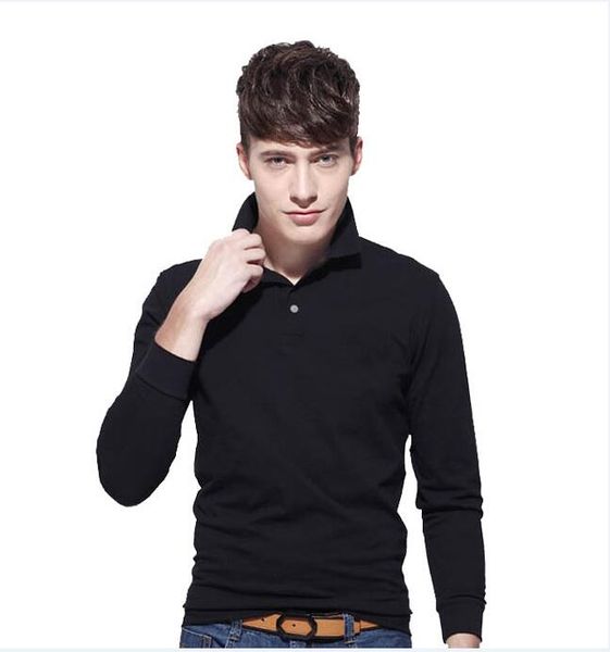 

men's long sleeves polos sweatshirt designers shirts fashion casual polo shirt france brands men t-shirt spring slim fit chemises de ma, White;black