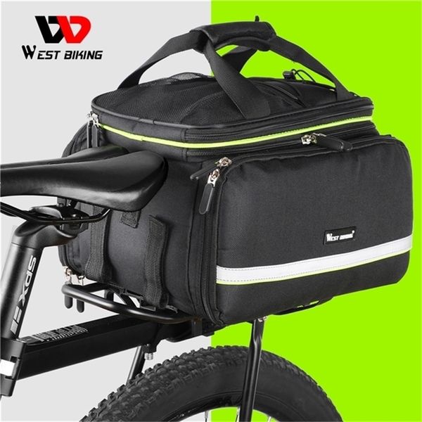 Borsa da sella per bicicletta impermeabile Riflettente 20L Grande capacità Coda posteriore 3 in 1 Trunk Road Mountain Deposito Bike s 220222