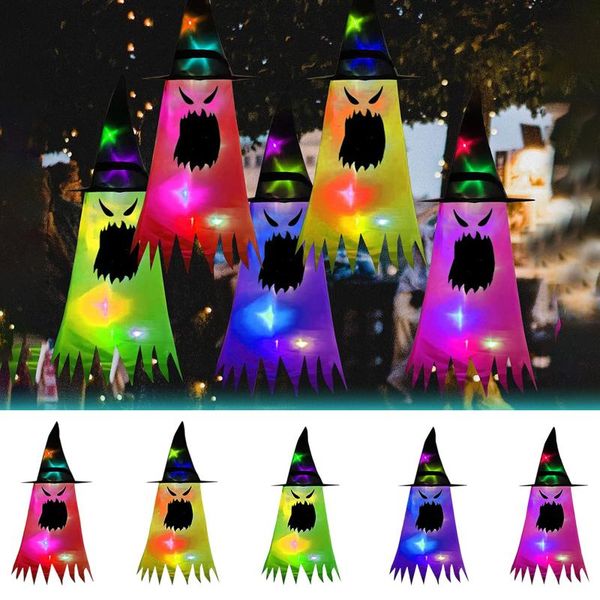 

party hats halloween led luminous headdress magic glowing witch hat costume children prom featival dress up decoration est