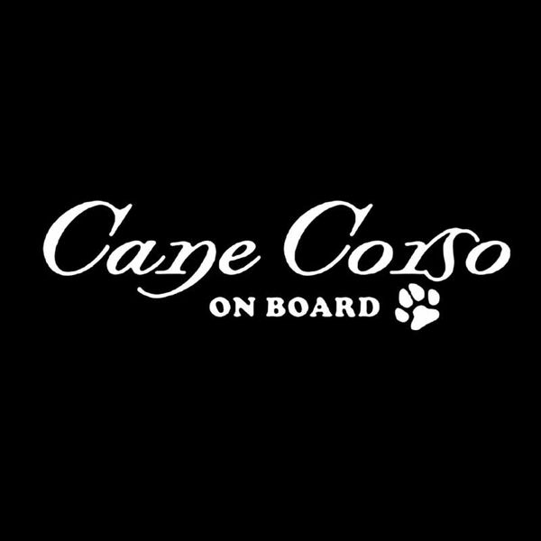 

15cm*3.9cm cane corso dog on board paw vinyl car decal pet sticker black