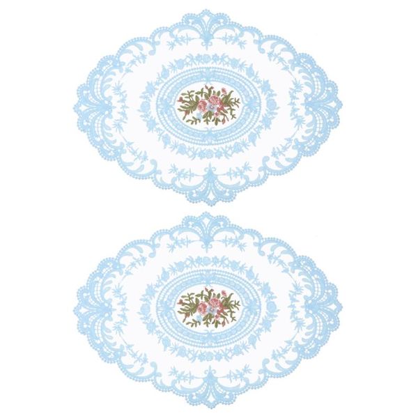 

mats & pads 2pcs lace embroidered placemat decorative wedding party decor