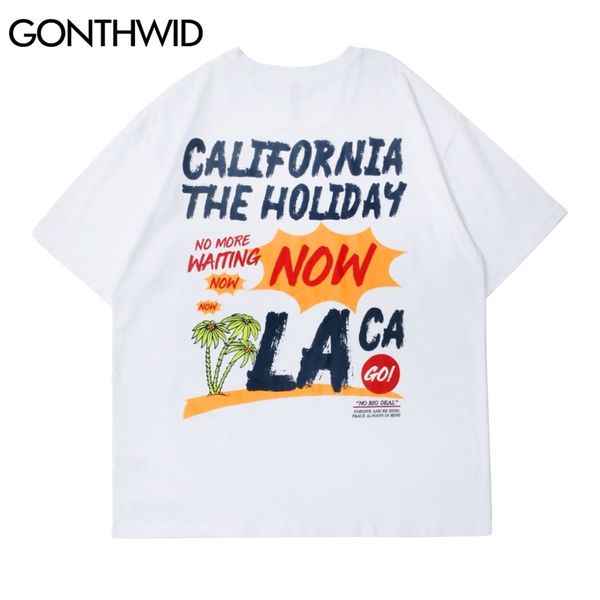 

harajuku tshirts graffiti holidays short sleeve tees shirts streetwear mens hip hop fashion casual cotton t-shirts 210602, White;black