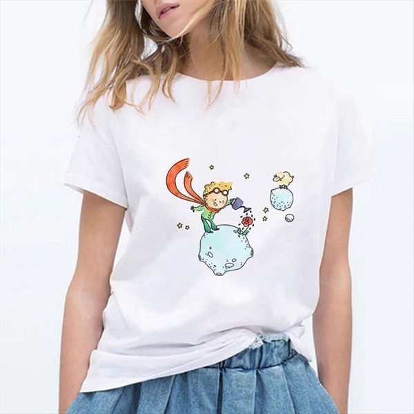 

princess cartoon print vogue womens t shirt kawaii tumblr streetwear hipster summer woman clothing, White