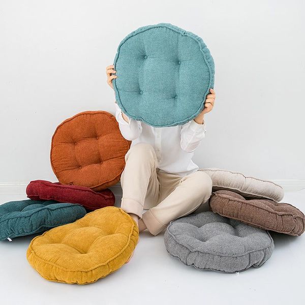 

cushion/decorative pillow thicken round cushion chair mat fat japan futon tatami floor quilting seat pillows home decorative 45x45cm