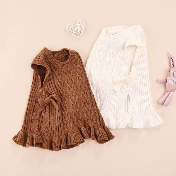 

pullover toddler baby girls vest autumn winter warm all-match knitted sweater born girl wearing waistcoat kids clothes, Blue