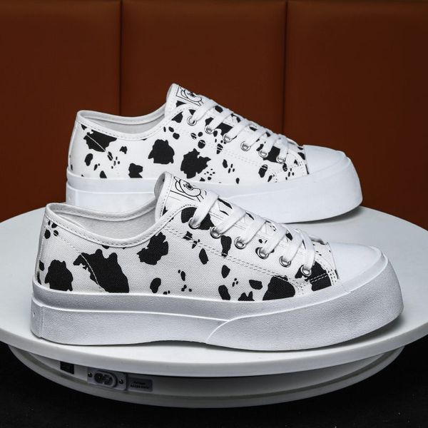 

fashion black white canvas shoes men harajuku platform shoes streetwear chunky canvas sneakers men espadrilles zapatos de lona, Red;white