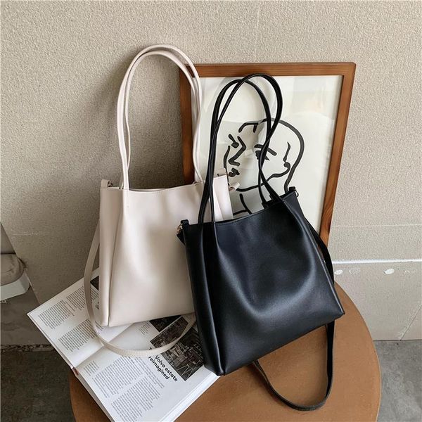 

evening bags autumn 2021 korean women's plain color bucket bag single shoulder luxury designer handbag tote