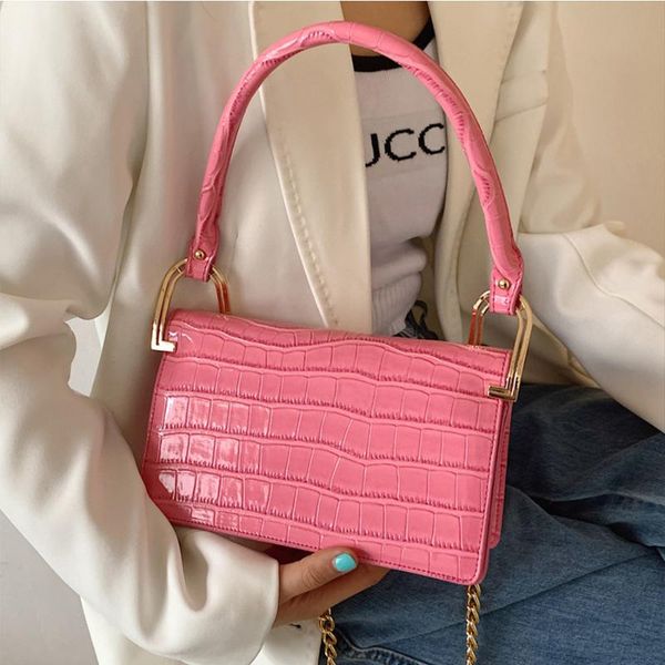

cross body alligator pattern pu leather crossbody bags for women 2021 small messenger bag lady flap shoulder luxury handbag purse bolso