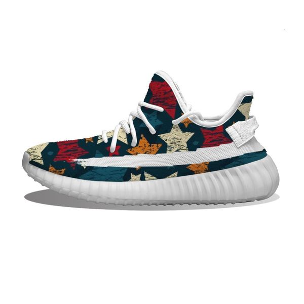 

good-lookingdiy custom retro red be orange stars running shoes mesh printed mens womens trainers outdoor sports sneakers