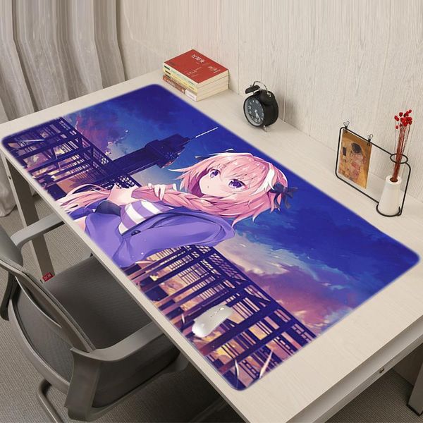 

mouse pads & wrist rests gamer girl mousepad astolfo pad kawaii computer mat gaming mause pc accessories keyboard xxl rubber non-slip
