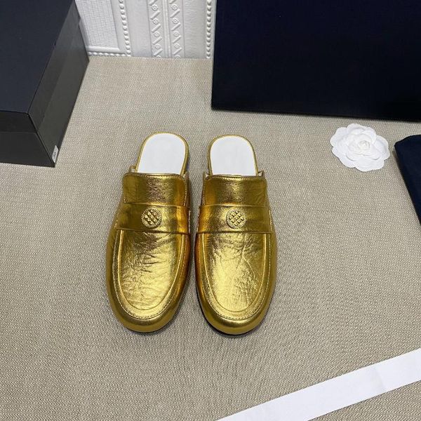 

shoes women summer fashion casual genuine leather outside slippers low heels metal decor zapatos de mujer, Black