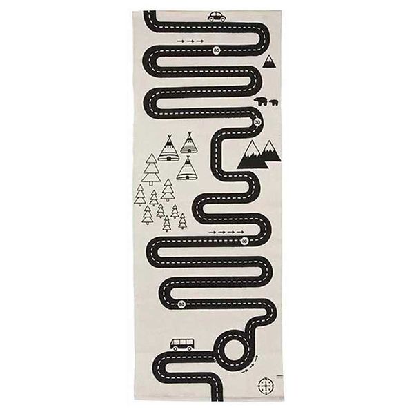 

kids play game mat rectangle carpet rugs cotton car road crawling blanket floor for kid room decoration baby gift
