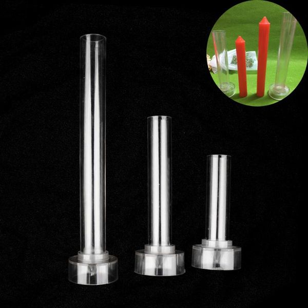 

craft tools set of 3 sizes church cylinder shaped candle mould plastic moldel diy molds, 15cm/20cm/28cm in height, 25mm diameter