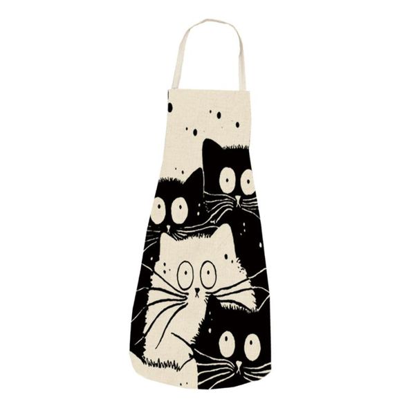 

aprons 1pc cartoon printed apron lovely cat pattern cotton and linen