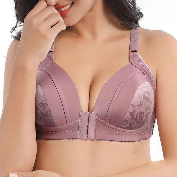 Completo da yoga Reggiseno push-up sexy senza anello in acciaio Riunito Comodo intimo da donna traspirante di grandi dimensioni senza cuciture