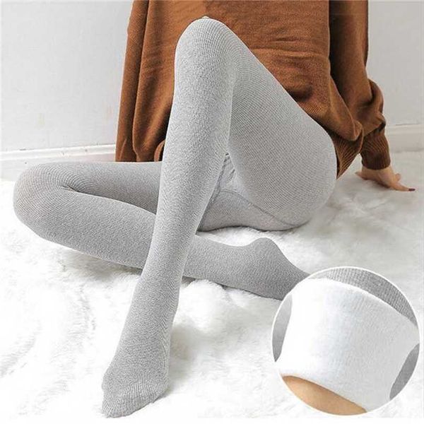 

-20 female winter cashmere pants women plus velvet thicken leggings high waist warm jeggings sportswear femme 211218, Black
