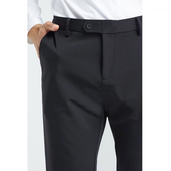 

men's pants autumn wrinkle resistant elastic fabric versatile basic casual portable design, Black