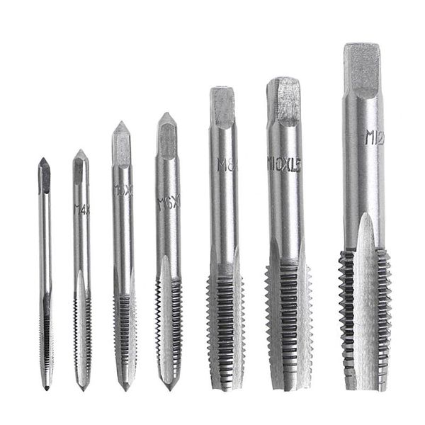 

hand tools 8 pcs screw thread metric plug tap set m3-m12 with adjustable wrench