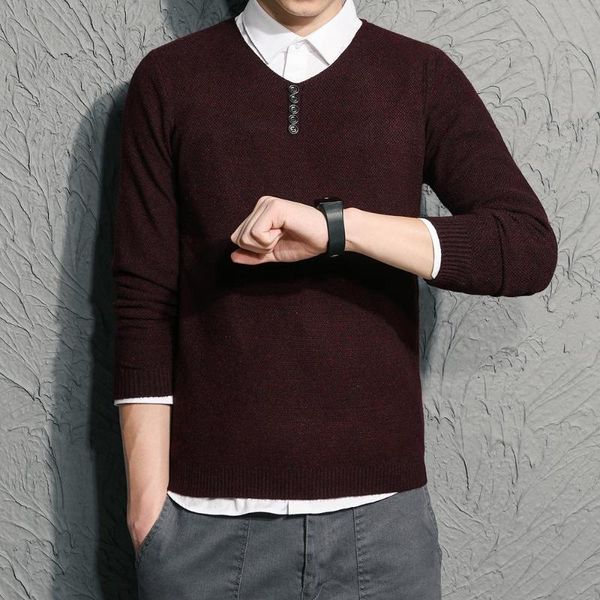 

men's sweaters fashion brand slim fit solid oneck knitted jumper men pullover sweater autum trendy japanese casual clothes, White;black