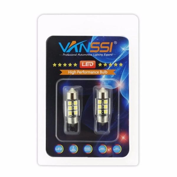 

interior&external lights vanssi 2pcs festoon c5w 31mm 36mm 39mm 41mm car led atmosphere canbus interior dome license plate trunk light bulbs
