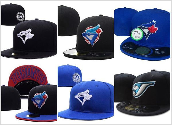 

2021 classic team royal blue color blue jay baseball fitted hats fashion hip hop sport on field full closed design caps men's women, Blue;gray