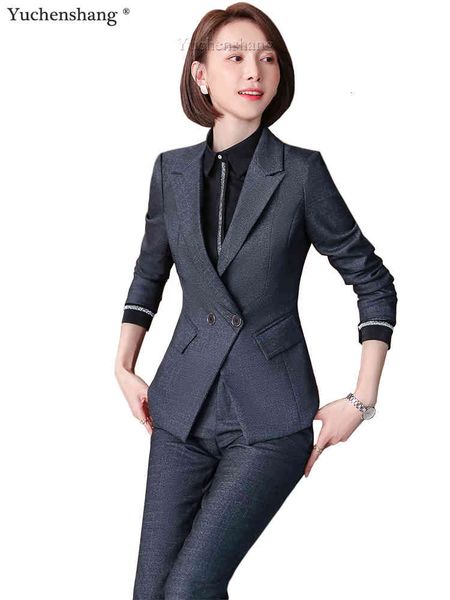 

women's suits & blazers formal pant suit women s-4xl office lady black gray classic single breasted jacket blazer and trousers, White;black