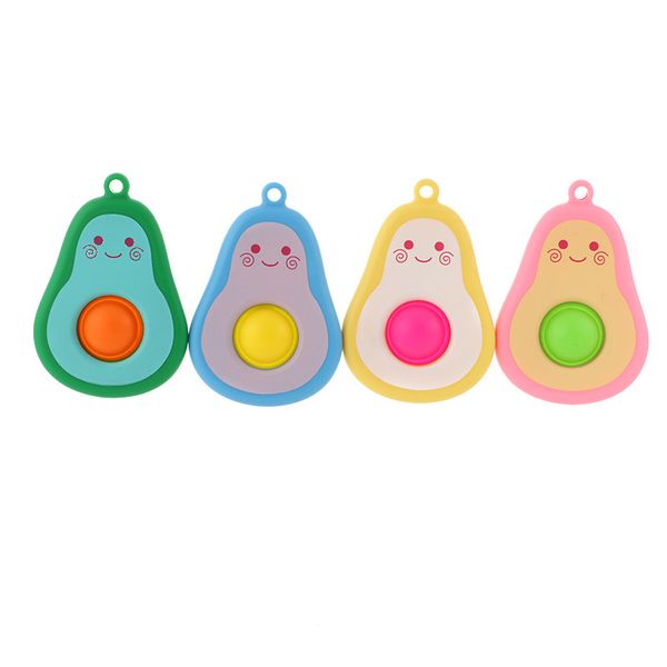 

cute avocado silicone toy portable cartoon decoration pressure vent decompressor car toon town little bear