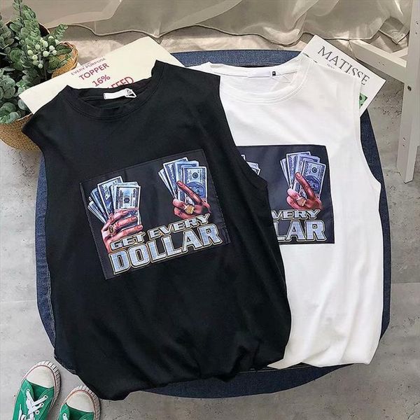 

loose men sleeveless bodybuilding tank mens gyms fitness casual o neck, White;black