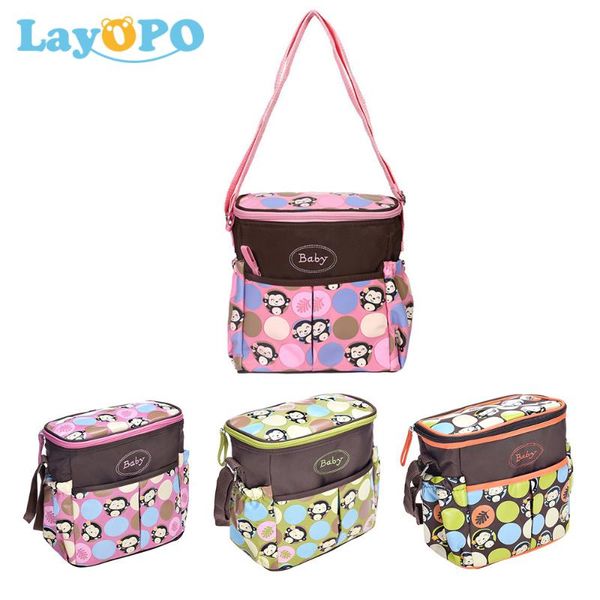 

mom diaper bag changing pad wipes pouch organizer stroller straps insulated pockets cartoon shoulder adjustable carry bags