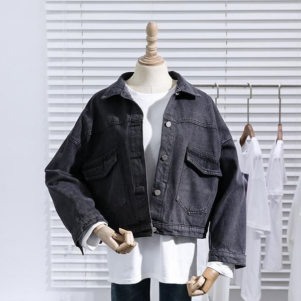 

spring black short denim coat female plus size loose vintage jeans jacket korean autumn tide women student outerwear g1009 women's jack, Black;brown