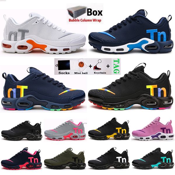 

2022 tn plus running shoes mens black white volt glow hyper pastel blue oreo women orange pink breathable sneakers trainers outdoor sports f