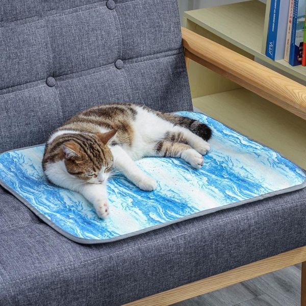 

kennels & pens pet dog mat breathable sofa cooling blanket for dogs cats puppy cold silk cushion pad washable summer