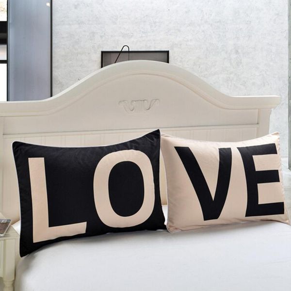 

interior decorations love rectangle cotton linter pillow cases cushion covers cover car case decoration