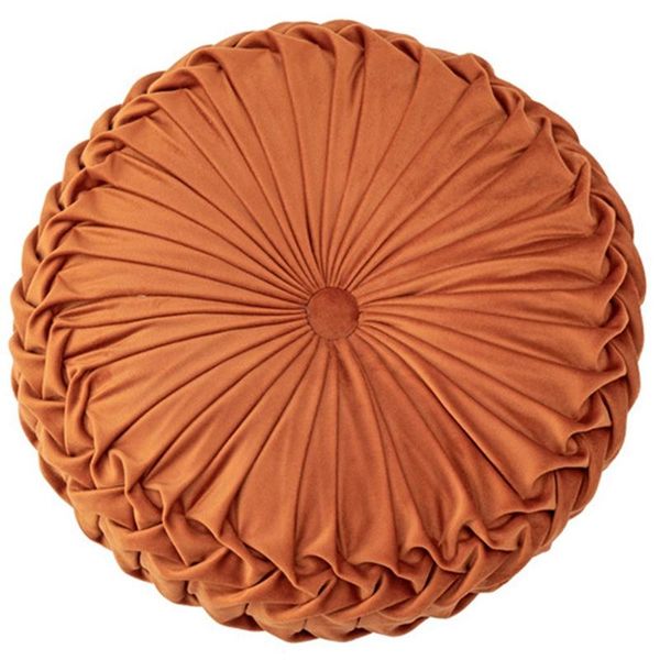 

soft seat cushion nordic round pillow velvet cattail hassock manual wheel futon pouf