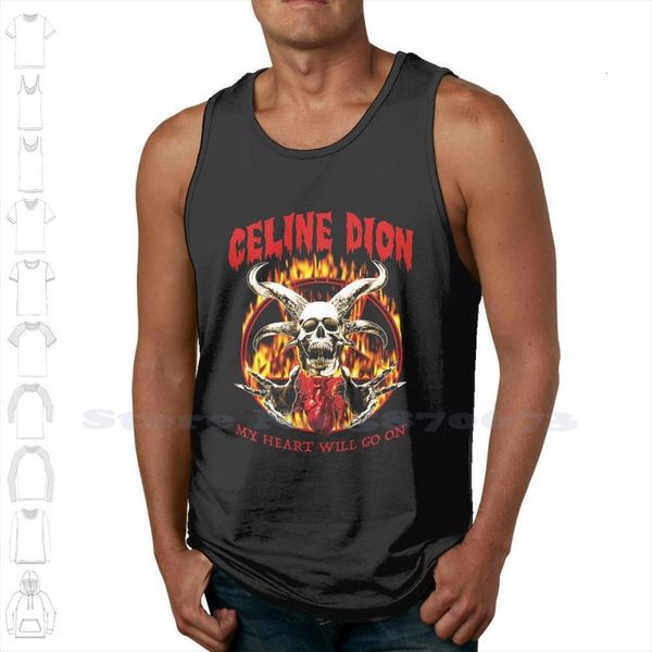 

dion merch black white sleeveless tank men women singer diva sing song, White;black