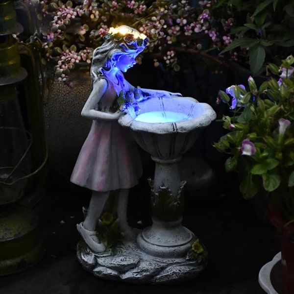 

garden decorations solar flower fairy nordic angel figurines sculpture ornament glow in the dark outdoor home family decoration gardening la