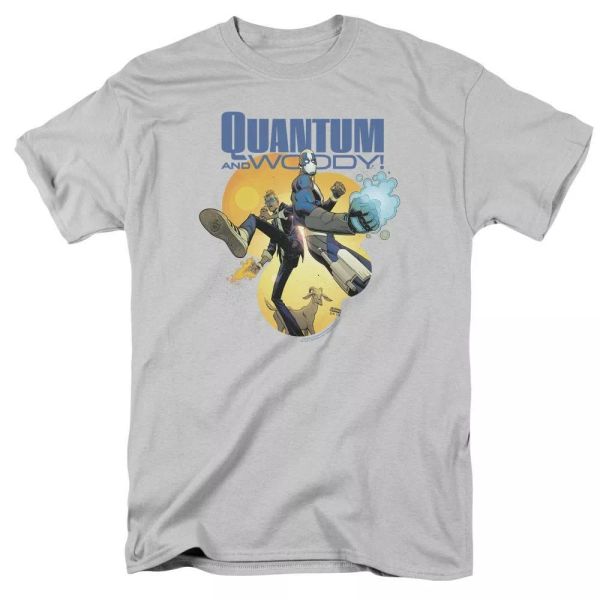 

quantum and woody three's a crowd t-shirt dc comics sizes s-3x new, White;black