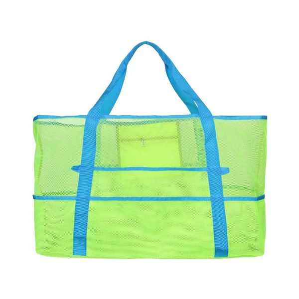 

duffel bags handbag summer large-capacity diamond mesh storage travel bag swimming beach shoulder vacation polyester tote