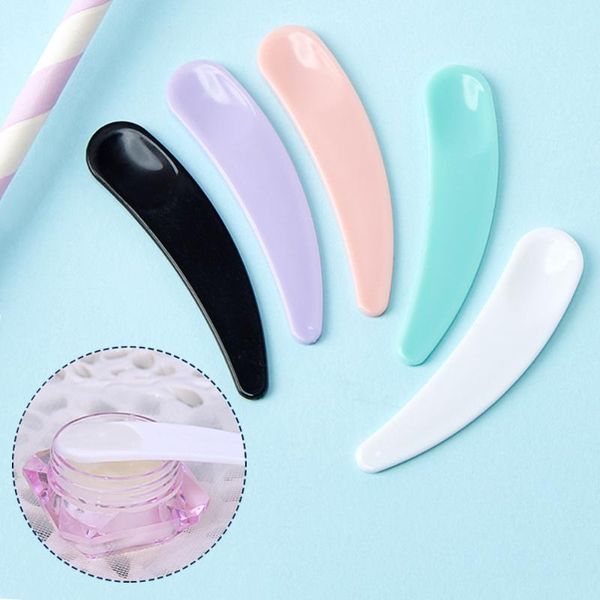 

eyebrow tools & stencils 5pcs mini cosmetic spatula disposable curved scoop makeup mask cream spoon eye stick make up face beauty tool kits