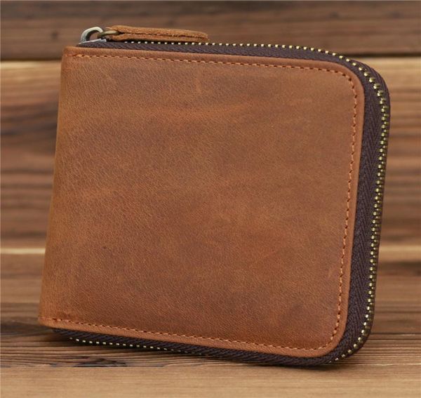 

wallets genuine leather zipper wallet for men money short purse holder cash coin pocket male large solid standard, Red;black